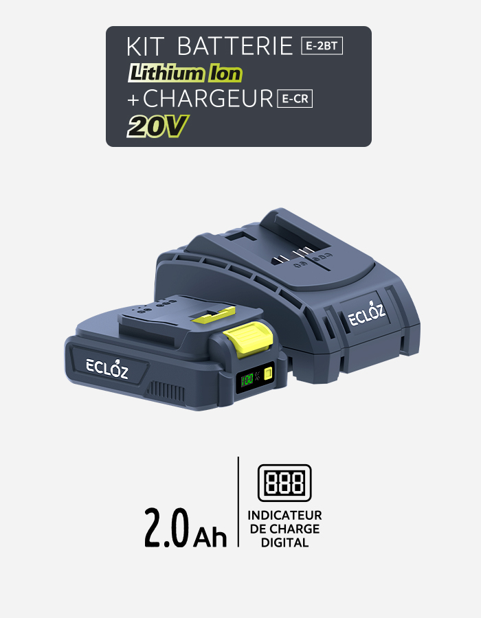 Kit batterie + chargeur E-2BT